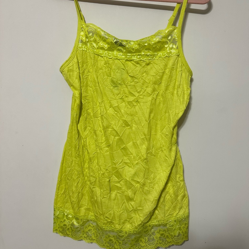 Maurices Neon green Lace Camisole